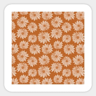 Gerbera Gold Brown Sticker